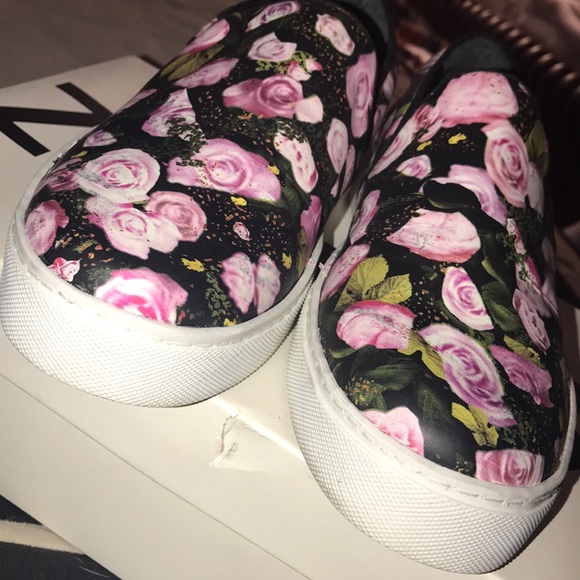 Schultz flower print leather slip on sneakers 9US - Picture 7 of 8